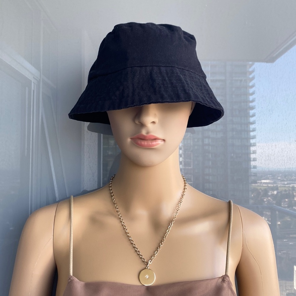 Black Cotton Bucket Hat